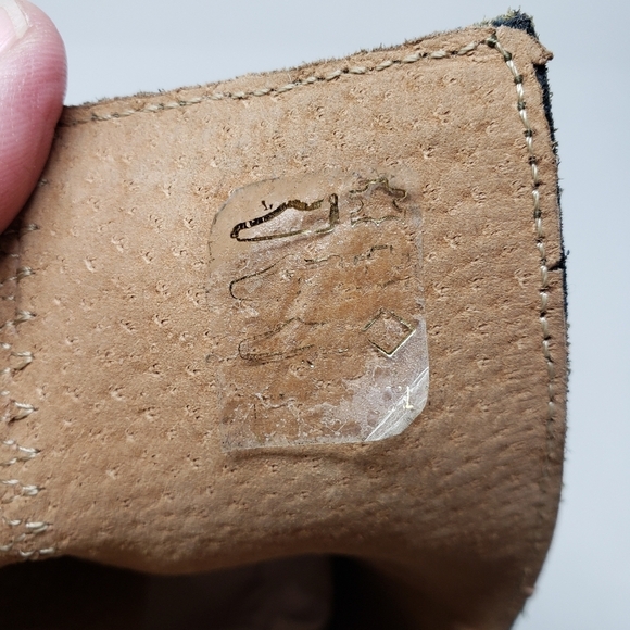 Rebels Cut Out Olive green suede Booties Block Heel size 37 - Picture 8 of 8